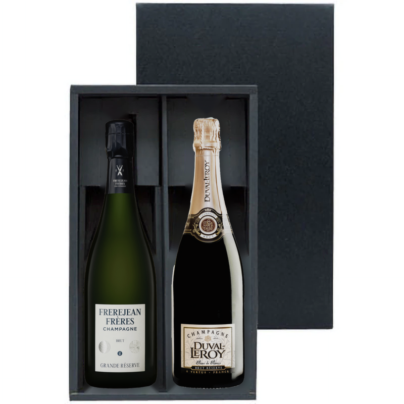 Two Houses Champagne Gift Set, 2 Bottles (Frerejean Frères / Duval-Leroy)