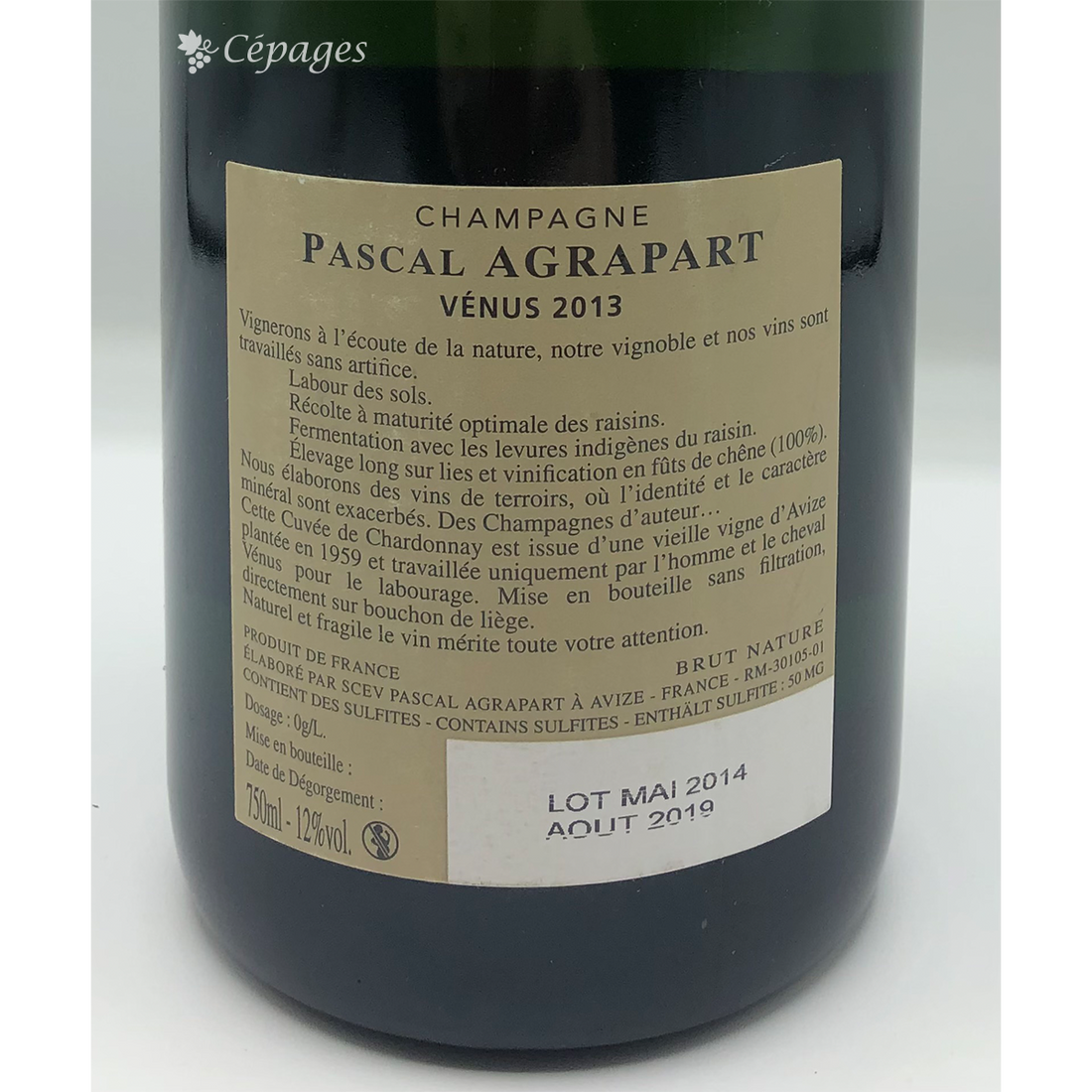 Venus Brut Nature Blanc de Blancs 2013 Champagne Pascal Agrapart